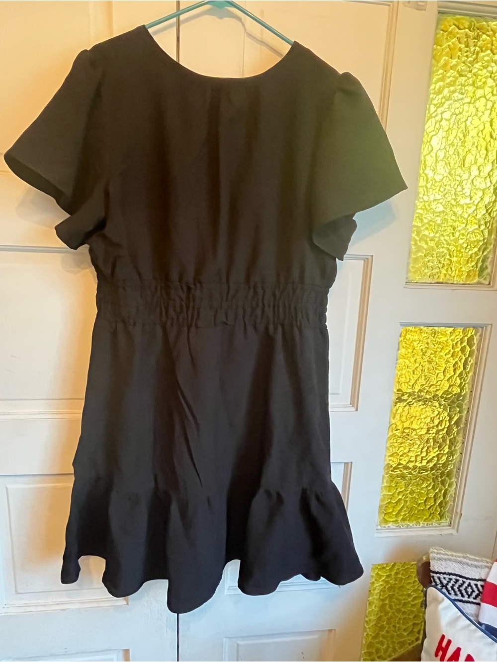 Maurices Black V-Neck Short Sleeve Dress - Picture 2 of 4